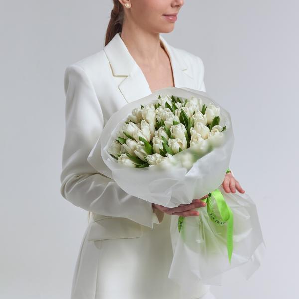Букет Букет белых тюльпанов купить в Кургане