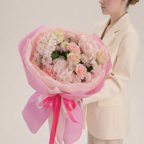 Букет Сборный букет в розовых оттенках купить в Кургане