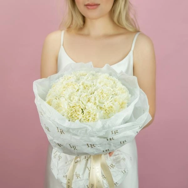 Букет Белые гвоздики купить в Кургане