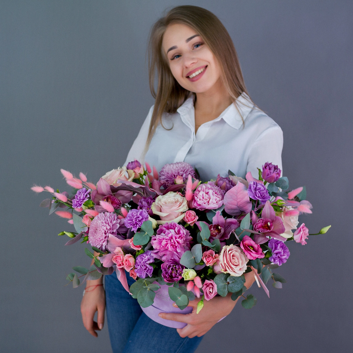 Новая коллекция букетов в шляпных коробках!