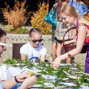 Иван Купала с Shopping guide «Я Покупаю. Новосибирск» на площадке ресторана «На Даче»