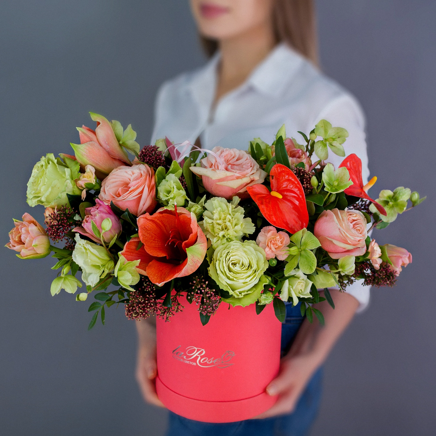 Новая коллекция букетов в шляпных коробках!