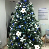 Новогоднее оформление для Газпромбанка